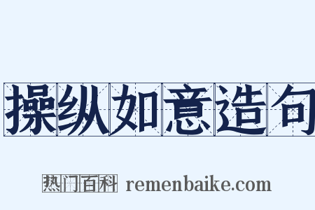 操纵如意造句是什么意思的图片
